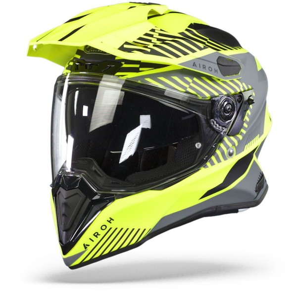 AIROH Commander Adventure Helmet - 'Boost' Neon Yellow Matt